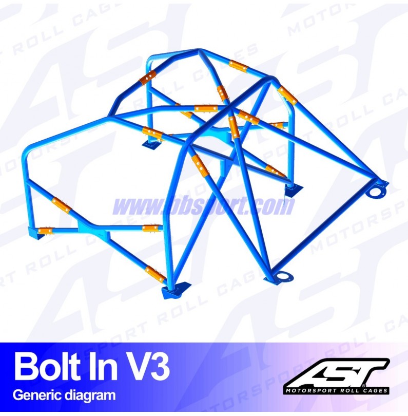 Arco de Seguridad AUDI A3 / S3 (8L) 3-doors Hatchback Quattro BOLT IN V3 AST Roll cages