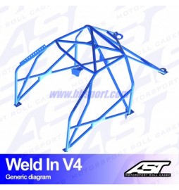 Arco de Seguridad AUDI A3 / S3 (8L) 3-doors Hatchback Quattro WELD IN V4 AST Roll cages AST Roll Cages - 2