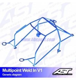 Arco de Seguridad AUDI A3 / S3 (8L) 3-doors Hatchback Quattro MULTIPOINT WELD IN V1 AST Roll cages AST Roll Cages - 2