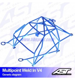 Arco de Seguridad AUDI A3 / S3 (8L) 3-doors Hatchback Quattro MULTIPOINT WELD IN V4 AST Roll cages AST Roll Cages - 2