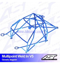 Arco de Seguridad AUDI A3 / S3 (8L) 3-doors Hatchback Quattro MULTIPOINT WELD IN V5 AST Roll cages AST Roll Cages - 2