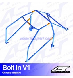 Arco de Seguridad AUDI A3 / S3 (8L) 3-doors Hatchback FWD BOLT IN V1 AST Roll cages AST Roll Cages - 2