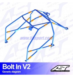 Arco de Seguridad AUDI A3 / S3 (8L) 3-doors Hatchback FWD BOLT IN V2 AST Roll cages AST Roll Cages - 2