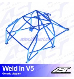 Arco de Seguridad AUDI A3 / S3 (8P) 3-doors Hatchback Quattro WELD IN V5 AST Roll cages AST Roll Cages - 2