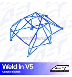 Arco de Seguridad AUDI A3 / S3 (8V) 5-doors Sportback Quattro WELD IN V5 AST Roll cages AST Roll Cages - 2
