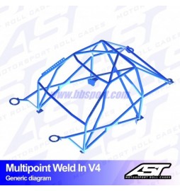 Arco de Seguridad AUDI A3 / S3 (8V) 5-doors Sportback Quattro MULTIPOINT WELD IN V4 AST Roll cages AST Roll Cages - 2
