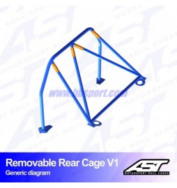 Arco Trasero AUDI A3 / S3 (8V) 4-doors Sedan Quattro REMOVABLE REAR CAGE V1 AST Roll cages