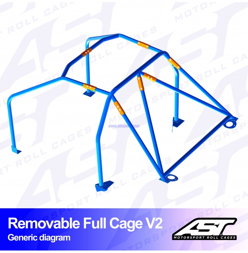 Arco de Seguridad AUDI A3 / S3 (8V) 4-doors Sedan Quattro REMOVABLE FULL CAGE V2 AST Roll cages