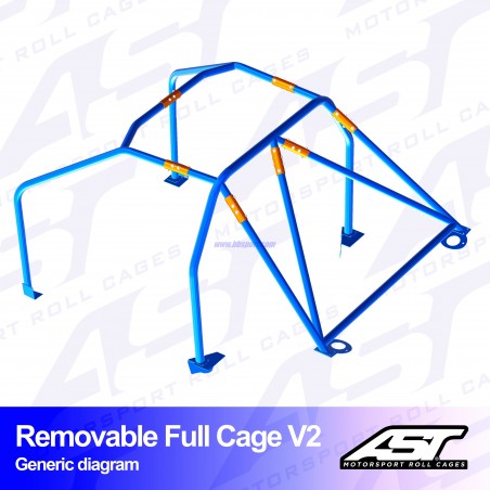 Arco de Seguridad AUDI A3 / S3 (8V) 4-doors Sedan Quattro REMOVABLE FULL CAGE V2 AST Roll cages