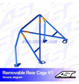 Arco Trasero AUDI A4 / S4 (B5) 4-doors Sedan Quattro REMOVABLE REAR CAGE V1 AST Roll cages