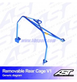 Arco Trasero AUDI A4 / S4 (B5) 4-doors Sedan Quattro REMOVABLE REAR CAGE V1 AST Roll cages AST Roll Cages - 2