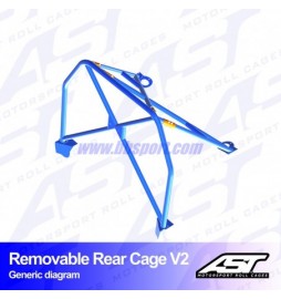 Arco Trasero AUDI A4 / S4 (B5) 4-doors Sedan Quattro REMOVABLE REAR CAGE V2 AST Roll cages AST Roll Cages - 2