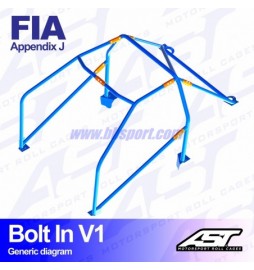 Arco de Seguridad AUDI A4 / S4 (B5) 4-doors Sedan Quattro BOLT IN V1 AST Roll cages AST Roll Cages - 2