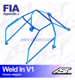 Arco de Seguridad AUDI A4 / S4 (B5) 4-doors Sedan Quattro WELD IN V1 AST Roll cages AST Roll Cages - 2