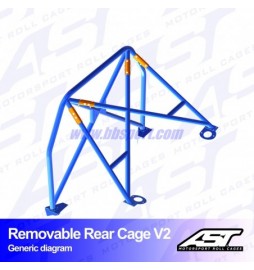 Arco Trasero AUDI A4 / S4 (B5) 4-doors Sedan FWD REMOVABLE REAR CAGE V2 AST Roll cages