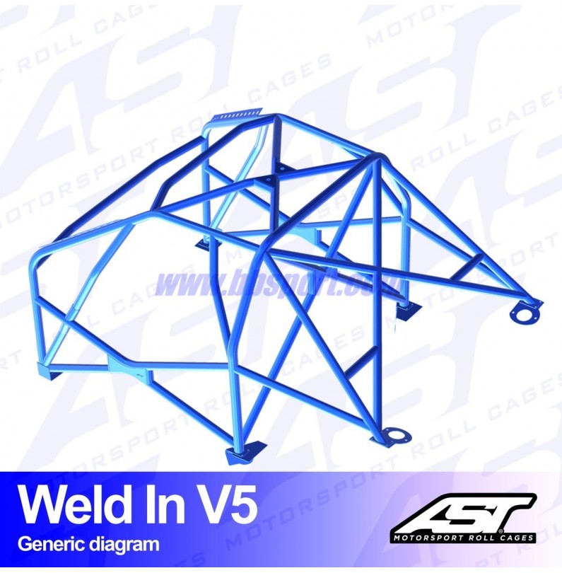 Arco de Seguridad AUDI A4 / S4 (B5) 4-doors Sedan FWD WELD IN V5 AST Roll cages