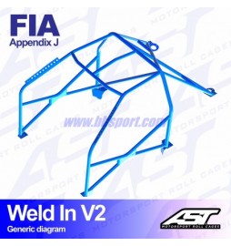 Arco de Seguridad AUDI Quattro (B2 Typ85) 2-doors Coupé Quattro WELD IN V2 AST Roll cages AST Roll Cages - 2