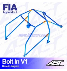 Roll cage ALFA ROMEO 155 (Type 167) 4-doors Sedan FWD BOLT IN V1 AST Roll cages AST Roll Cages - 2