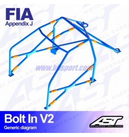 Roll cage ALFA ROMEO 155 (Type 167) 4-doors Sedan FWD BOLT IN V2 AST Roll cages AST Roll Cages - 2