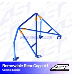 Arco Trasero BMW (E30) 3-Series 4-doors Sedan RWD REMOVABLE REAR CAGE V1 AST Roll cages