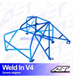 Arco de Seguridad BMW (E30) 3-Series 2-doors Coupe RWD WELD IN V4 AST Roll cages