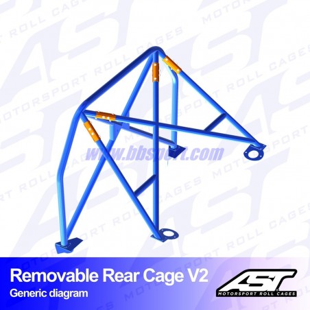 Arco Trasero BMW (E36) 3-Series 3-doors Compact RWD REMOVABLE REAR CAGE V2 AST Roll cages