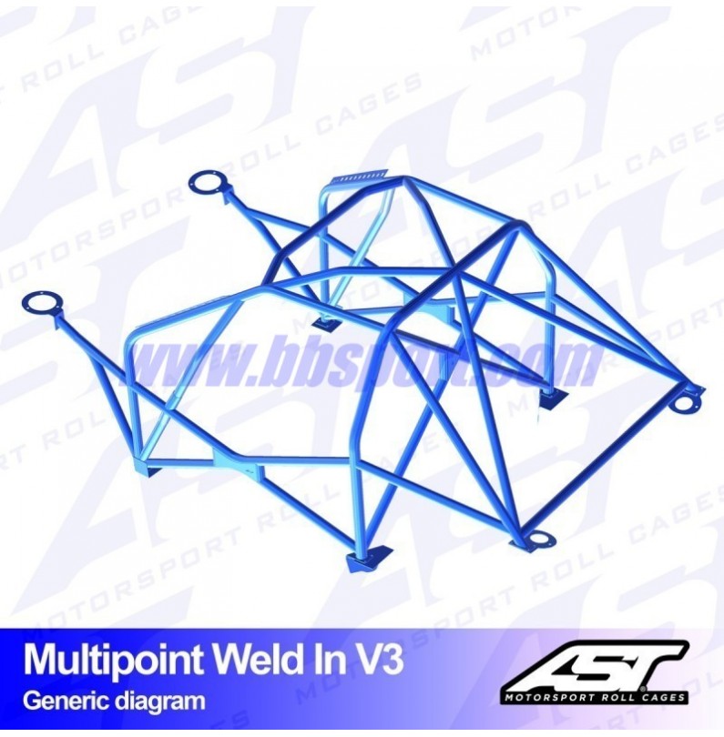Arco de Seguridad BMW (E36) 3-Series 3-doors Compact RWD MULTIPOINT WELD IN V3 AST Roll cages