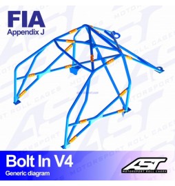 Roll cage BMW (E36) 3-Series 2-doors Coupe RWD BOLT IN V4 AST Roll cages AST Roll Cages - 2