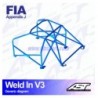 Arco de Seguridad BMW (E46) 3-Series 4-doors Sedan RWD WELD IN V3 AST Roll cages