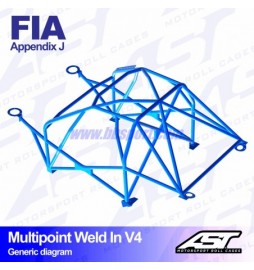 Arco de Seguridad BMW (E46) 3-Series 4-doors Sedan RWD MULTIPOINT WELD IN V4 AST Roll cages