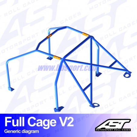 Arco de Seguridad BMW (E46) 3-Series 2-doors Coupe RWD FULL CAGE V2 AST Roll cages