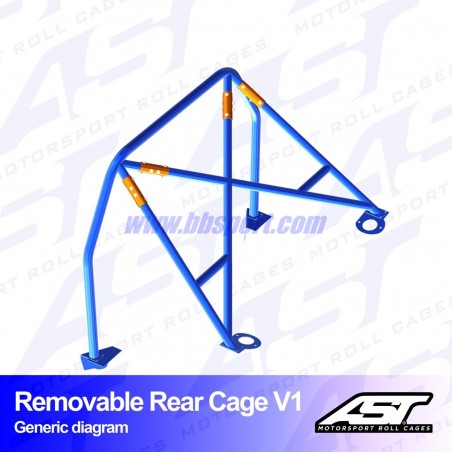 Arco Trasero BMW (F87) 2-Series 2-doors Coupe RWD REMOVABLE REAR CAGE V1 AST Roll cages