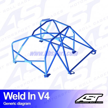 Arco de Seguridad BMW (F87) 2-Series 2-doors Coupe RWD WELD IN V4 AST Roll cages