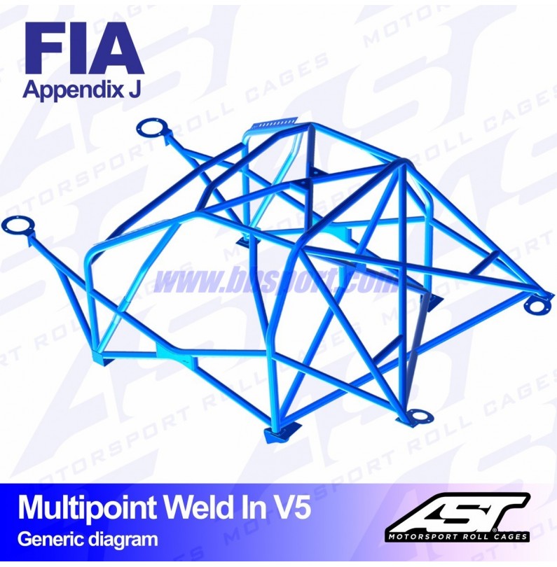 Arco de Seguridad BMW (E28) 5-Series 4-doors Sedan RWD MULTIPOINT WELD IN V5 AST Roll cages Arco de Seguridad BMW (E28) 5-Series 4-doors Sedan RWD MULTIPOINT WELD IN V5 AST Roll cages