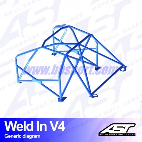 Arco de Seguridad BMW 1-Series (E82) 2-doors Coupe RWD WELD IN V4 AST Roll cages