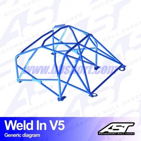 Arco de Seguridad BMW 1-Series (E82) 2-doors Coupe RWD WELD IN V5 AST Roll cages