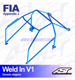 Arco de Seguridad CITROËN Xsara (Phase 1/2 ) 3-doors Hatchback WELD IN V1 AST Roll cages AST Roll Cages - 2