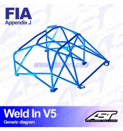 Arco de Seguridad CITROËN Xsara (Phase 1/2 ) 3-doors Hatchback WELD IN V5 AST Roll cages