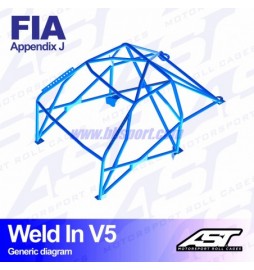 Arco de Seguridad CITROËN Xsara (Phase 1/2 ) 3-doors Hatchback WELD IN V5 AST Roll cages AST Roll Cages - 2