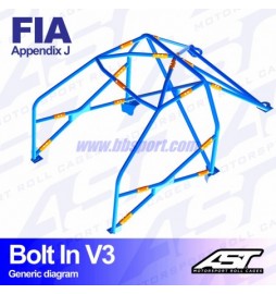 Arco de Seguridad FIAT Panda (Type 141) 3-doors Hatchback FWD BOLT IN V3 AST Roll cages AST Roll Cages - 2