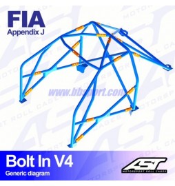 Arco de Seguridad FIAT Panda (Type 141) 3-doors Hatchback FWD BOLT IN V4 AST Roll cages AST Roll Cages - 2