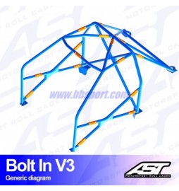 Arco de Seguridad FIAT Panda (Type 141) 3-doors Hatchback 4x4 BOLT IN V3 AST Roll cages AST Roll Cages - 2