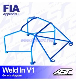 Arco de Seguridad FORD Escort (Mk5) 3-doors Coupe FWD WELD IN V1 AST Roll cages
