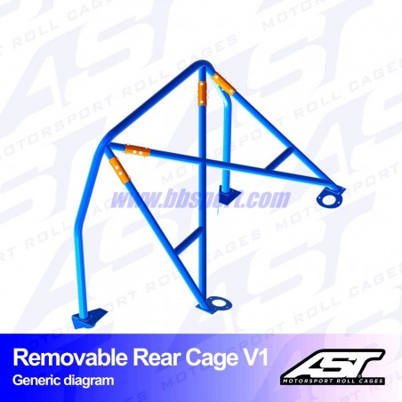 Arco Trasero FORD Fiesta (Mk3) (GFJ) 3-doors Hatchback REMOVABLE REAR CAGE V1 AST Roll cages