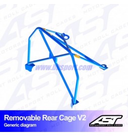 Rear Arch FORD Fiesta (Mk3) (GFJ) 3-doors Hatchback REMOVABLE REAR CAGE V2 AST Roll cages AST Roll Cages - 2