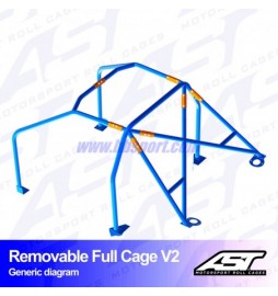 Arco de Seguridad FORD Fiesta (Mk3) (GFJ) 3-doors Hatchback REMOVABLE FULL CAGE V2 AST Roll cages