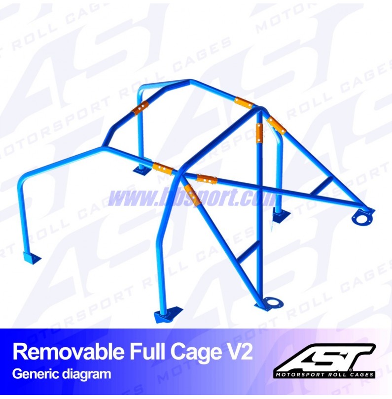 Arco de Seguridad FORD Fiesta (Mk3) (GFJ) 3-doors Hatchback REMOVABLE FULL CAGE V2 AST Roll cages