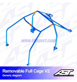 Arco de Seguridad FORD Fiesta (Mk3) (GFJ) 3-doors Hatchback REMOVABLE FULL CAGE V2 AST Roll cages AST Roll Cages - 2