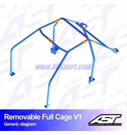 Arco de Seguridad FORD Focus (Mk1) 5-doors Hatchback FWD REMOVABLE FULL CAGE V1 AST Roll cages AST Roll Cages - 2