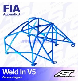 Arco de Seguridad FORD Focus (Mk2) 3-doors Hatchback FWD WELD IN V5 AST Roll cages